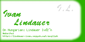 ivan lindauer business card